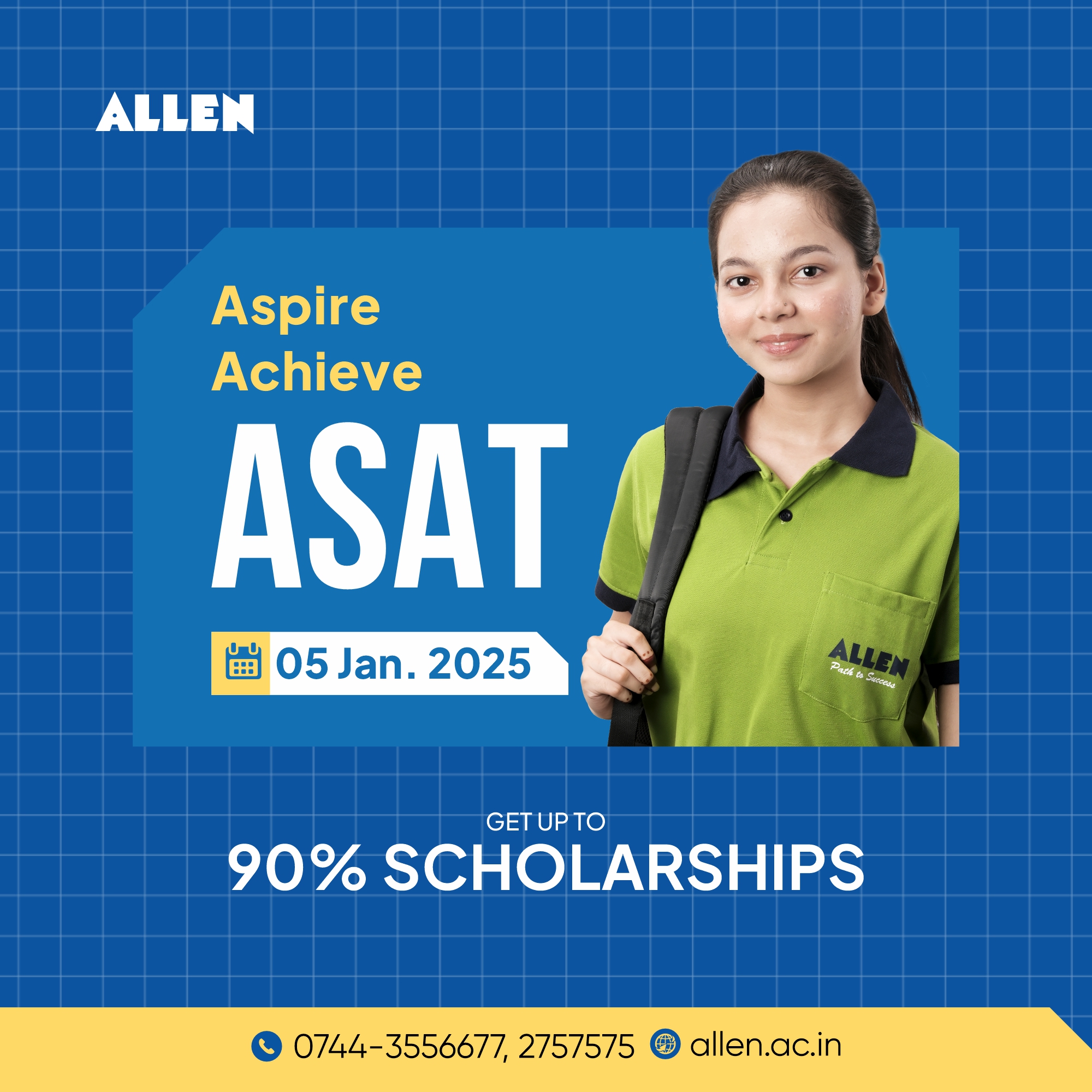 Are you ready to secure a spot in ALLEN with up to 90% scholarship?